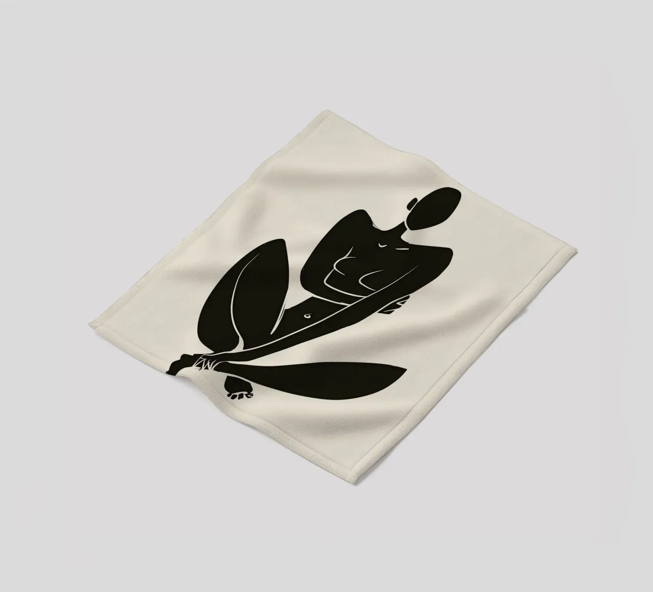 Nudo in nero 04 coperta in pile da Little Dean