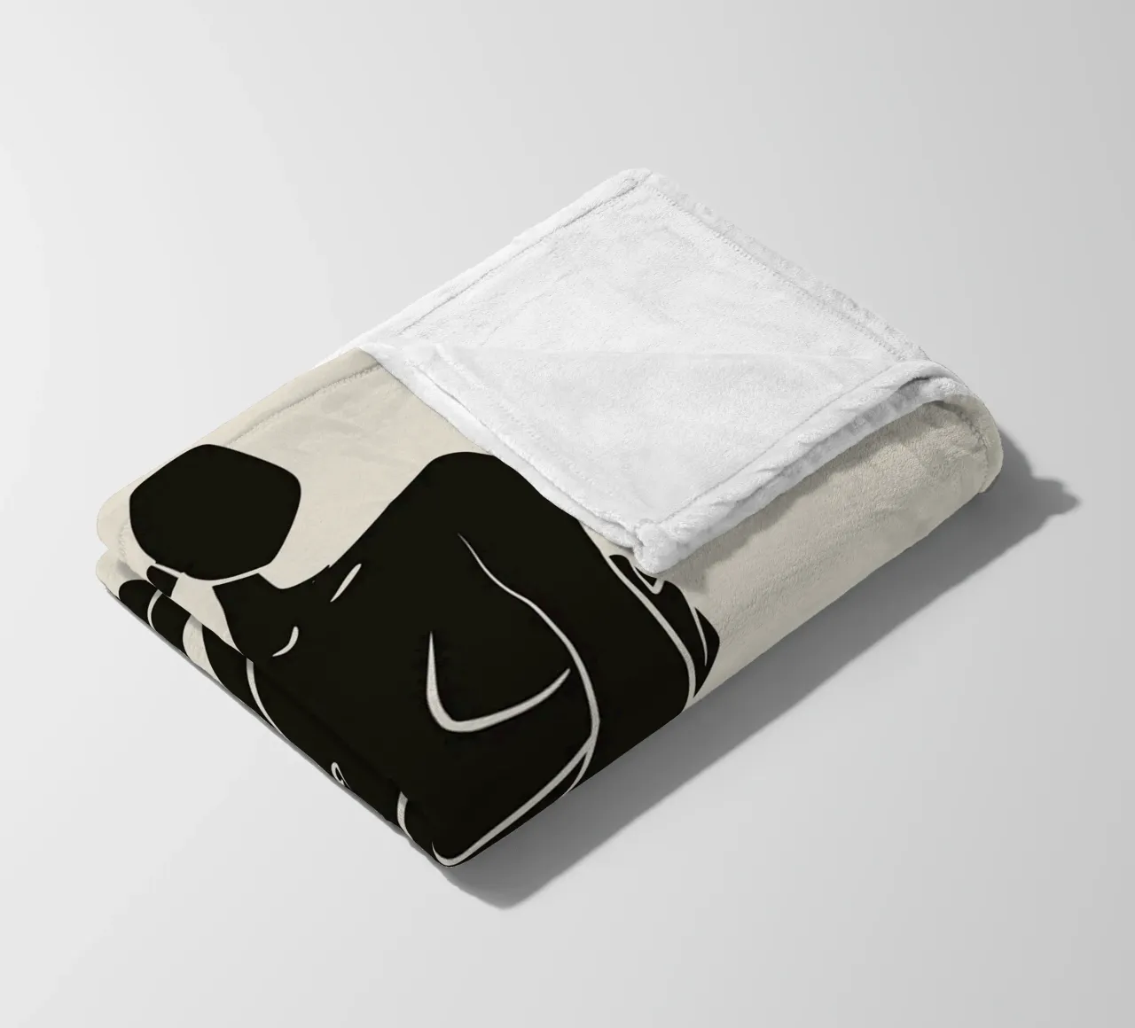 Nudo in nero 04 coperta in pile da Little Dean