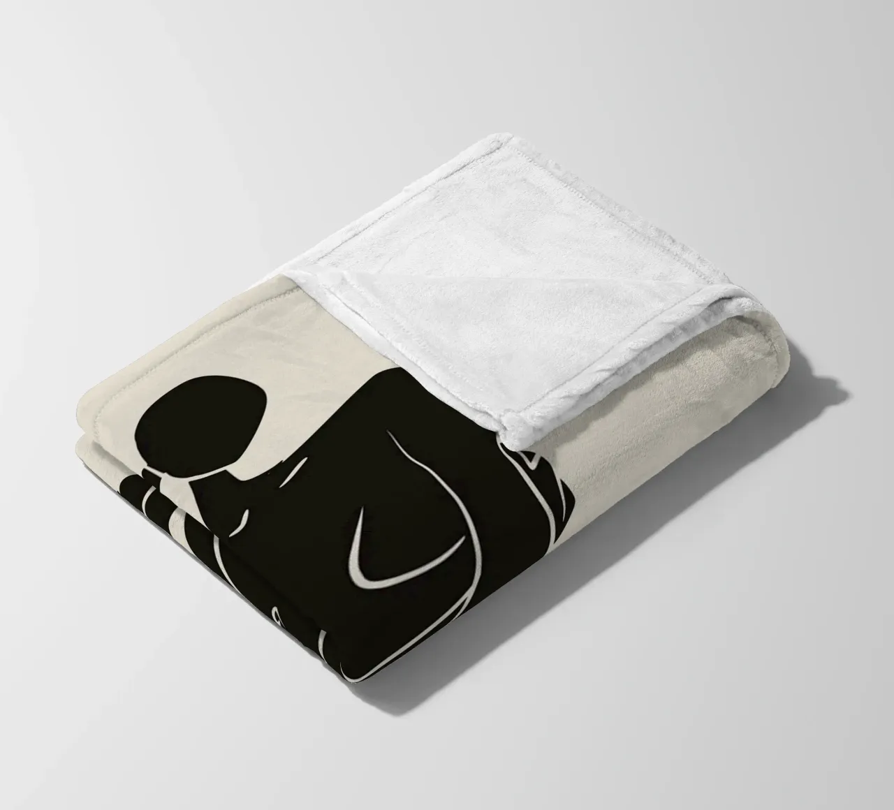 Nudo in nero 04 coperta in pile da Little Dean