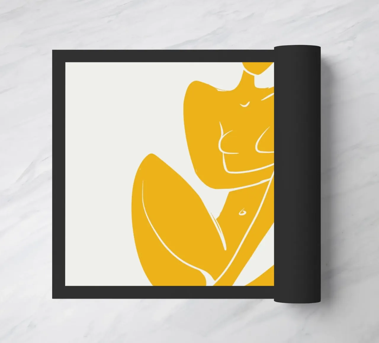 Nudo in giallo zerbino da Little Dean
