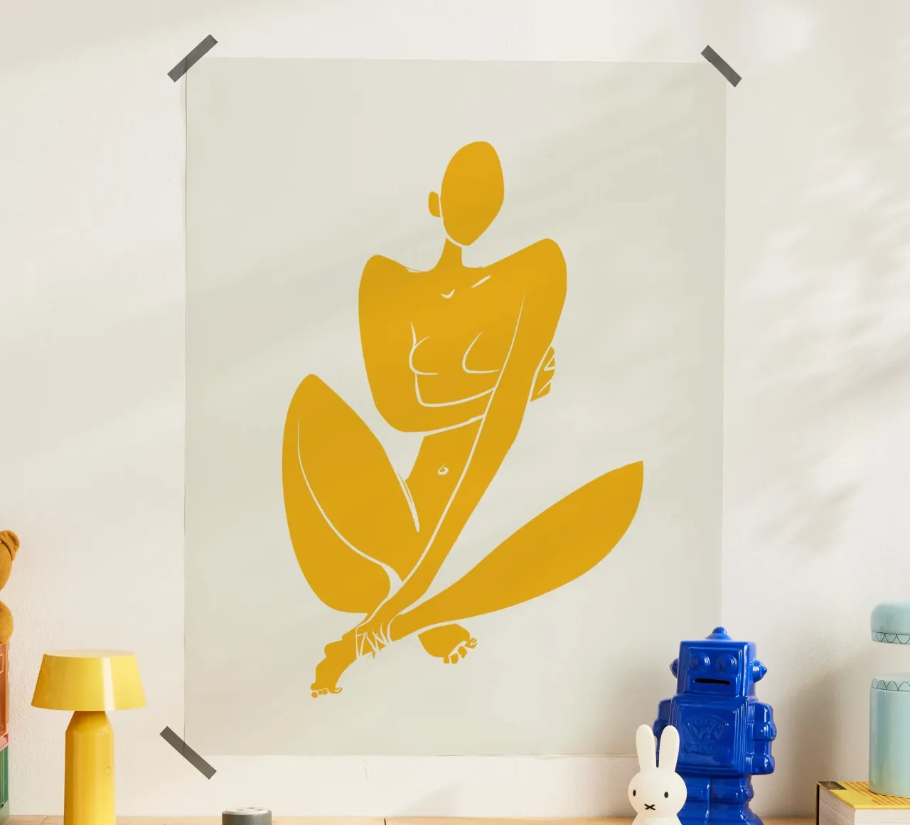 Nudo in giallo poster da Little Dean