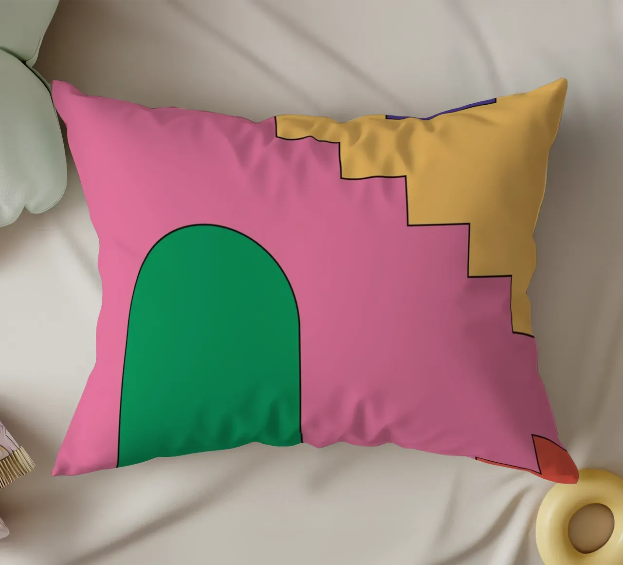 Scala retrò vibrante cuscino da galihstudio