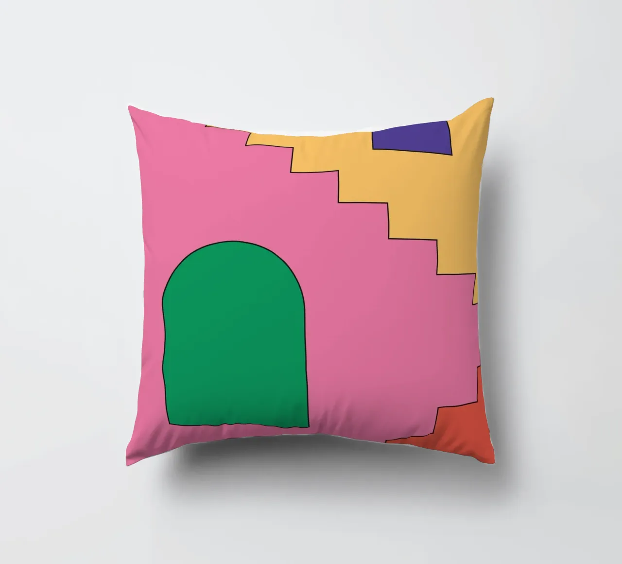 Scala retrò vibrante cuscino da galihstudio