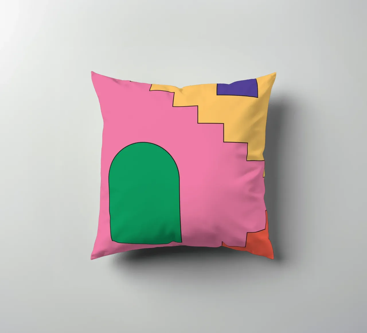 Scala retrò vibrante cuscino da galihstudio