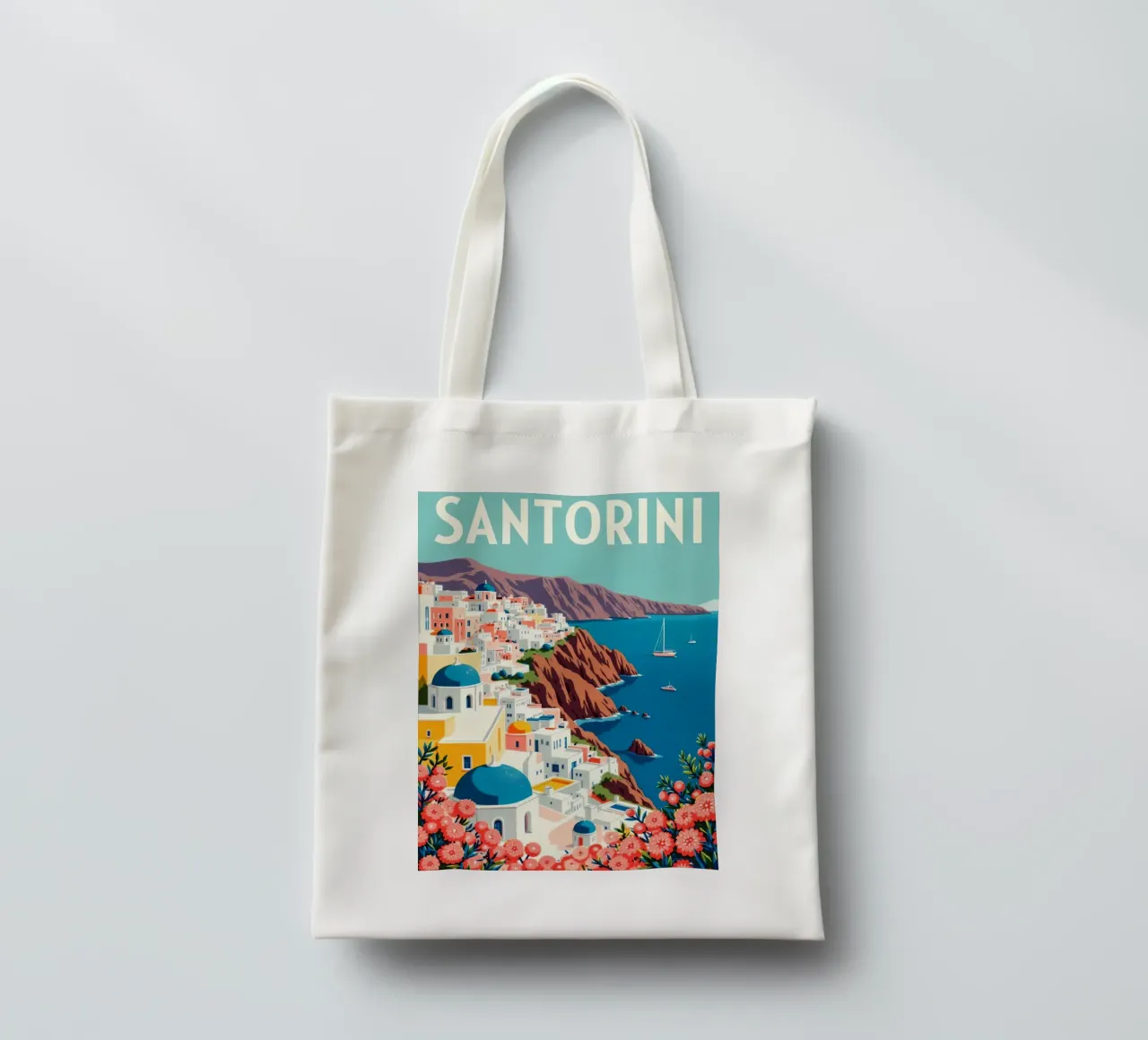 Santorini borsa in juta da Artsy Bessy