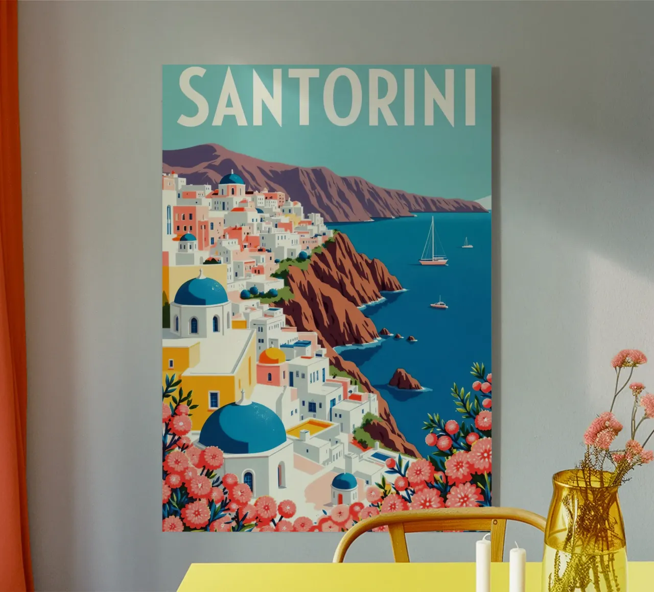 Santorini plexiglass da Artsy Bessy
