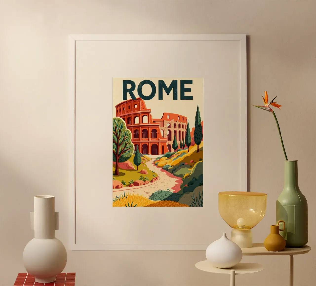 Rome poster con telaio in plastica da Artsy Bessy