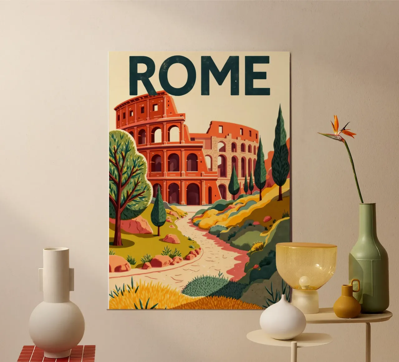 Rome poster con telaio in plastica da Artsy Bessy
