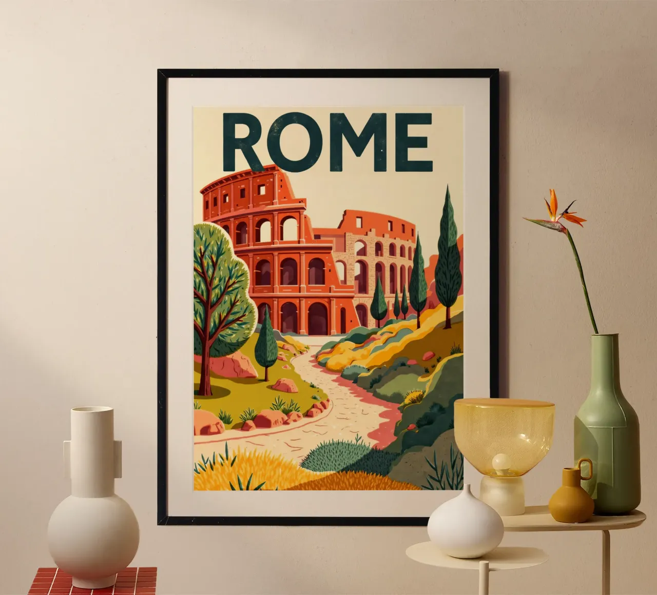 Rome poster con telaio in plastica da Artsy Bessy