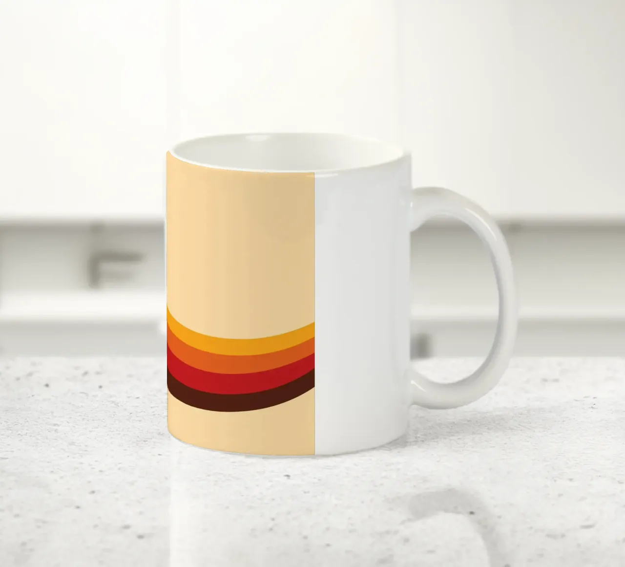 Line Strip Retro Old tazza in ceramica da galihstudio