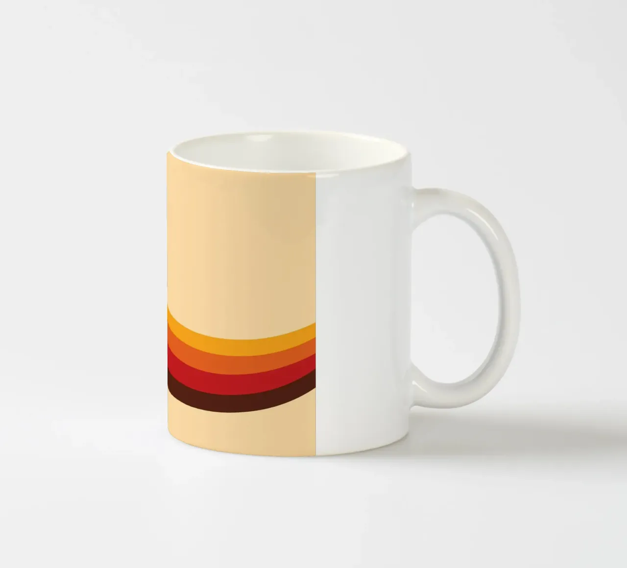 Line Strip Retro Old tazza in ceramica da galihstudio
