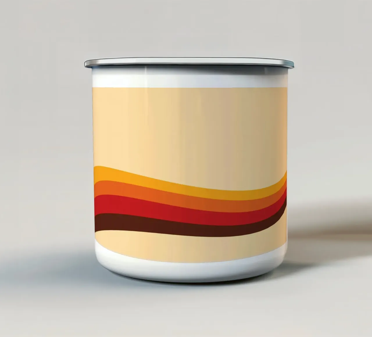 Line Strip Retro Old tazza in smalto da galihstudio