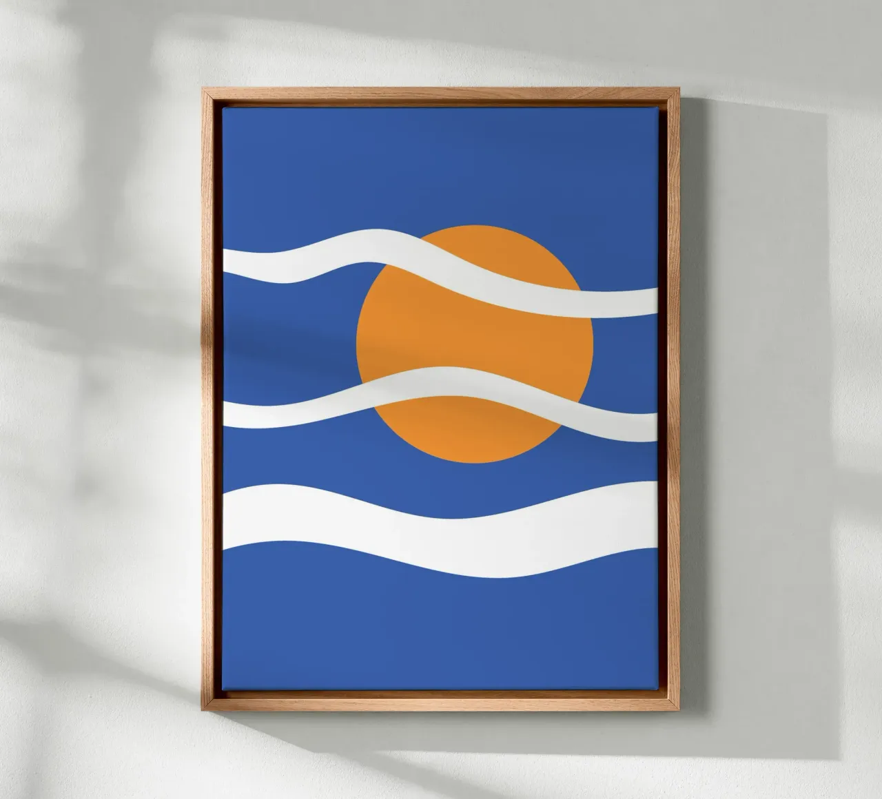 Lucht met zon en wolken canvas met Baklijst van galihstudio