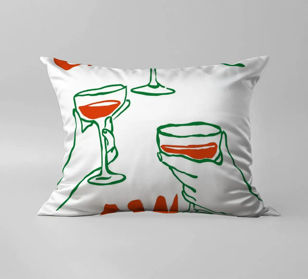 Boho Food 6 Cin Cin Wine cuscino da Boho Print Collection