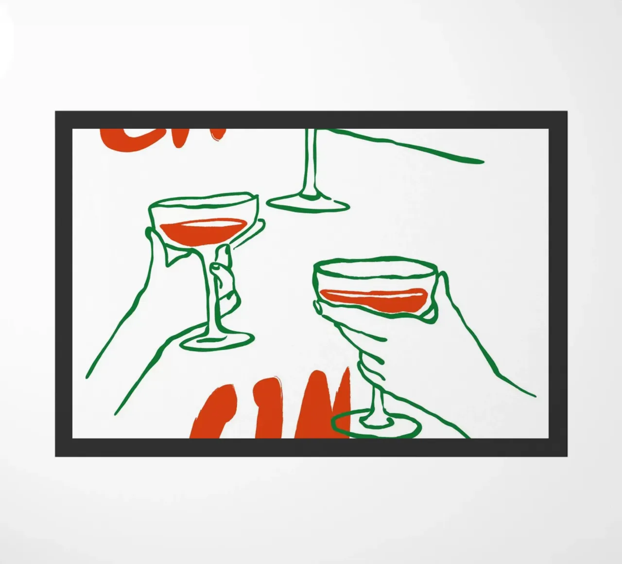 Boho Food 6 Cin Cin Wine zerbino da Boho Print Collection