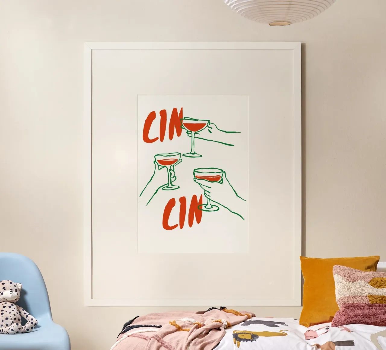Boho Food 6 Cin Cin Wine carta hahnemühle da Boho Print Collection