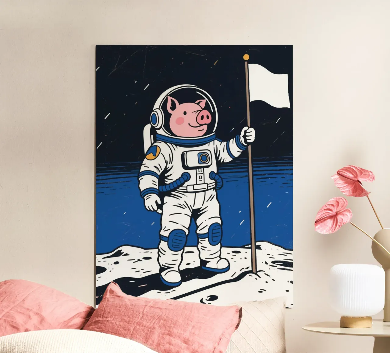 Il maiale nella luna poster da knowledge