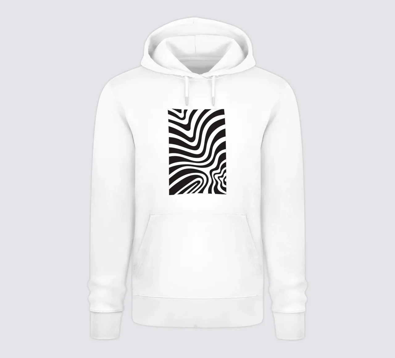 Linea strip twirl monocromatica felpa con cappuccio da galihstudio