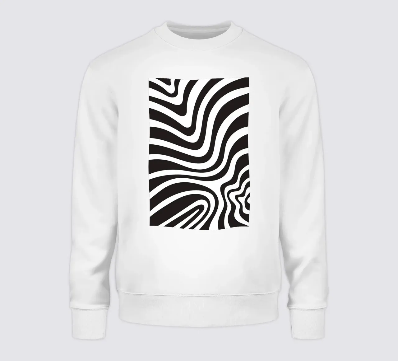 Line strip twirl monochrome sweatshirt by galihstudio