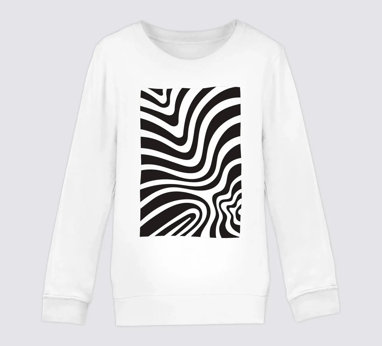 Linea strip twirl monocromatica felpa bambino da galihstudio