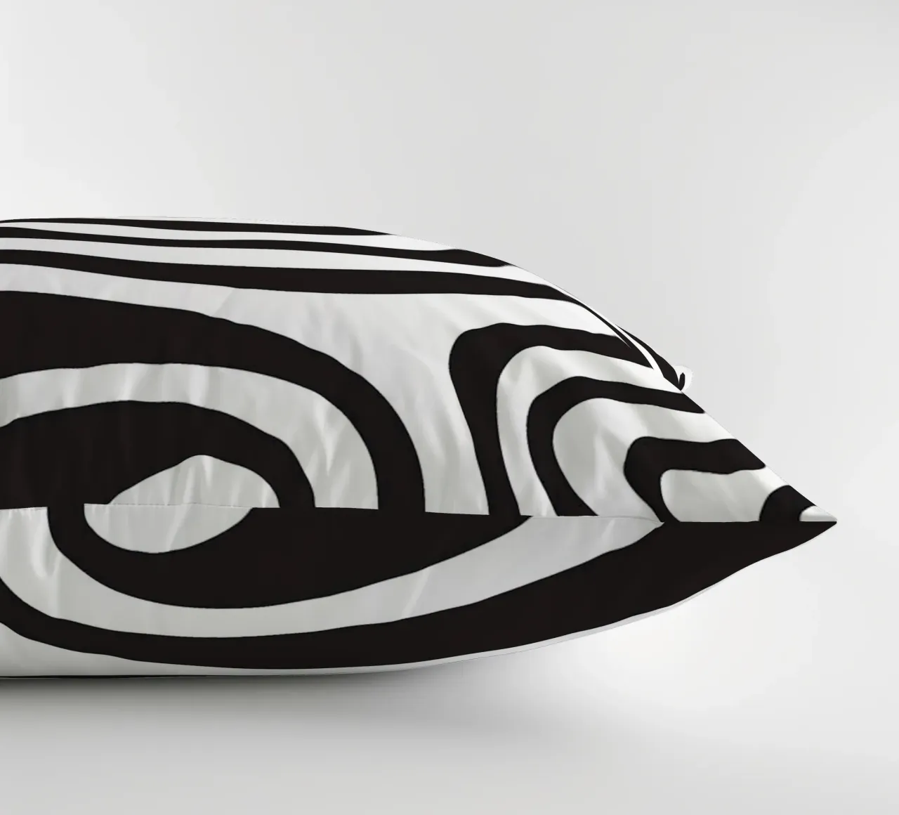 Linea strip twirl monocromatica cuscino da galihstudio