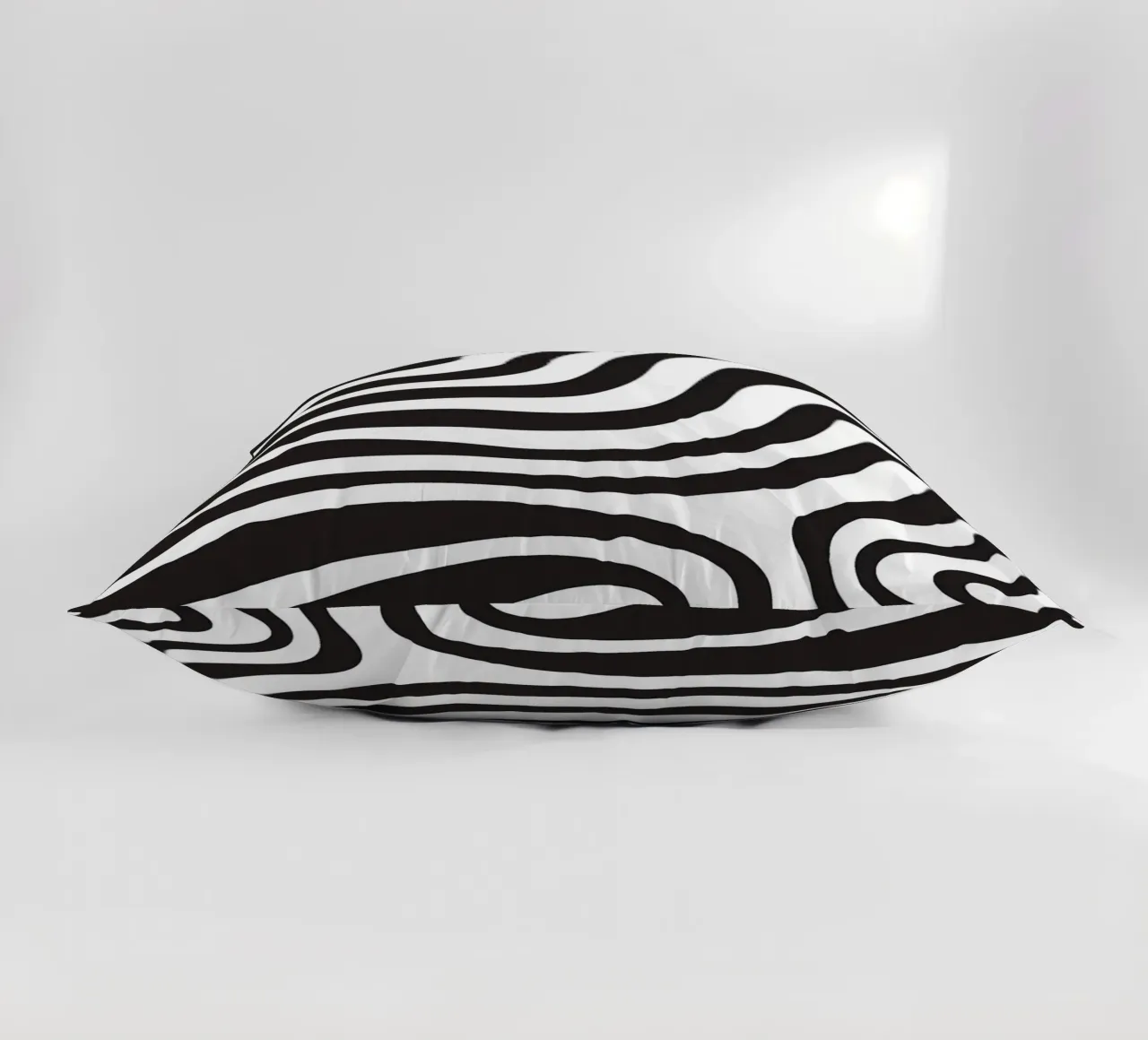 Linea strip twirl monocromatica cuscino da galihstudio