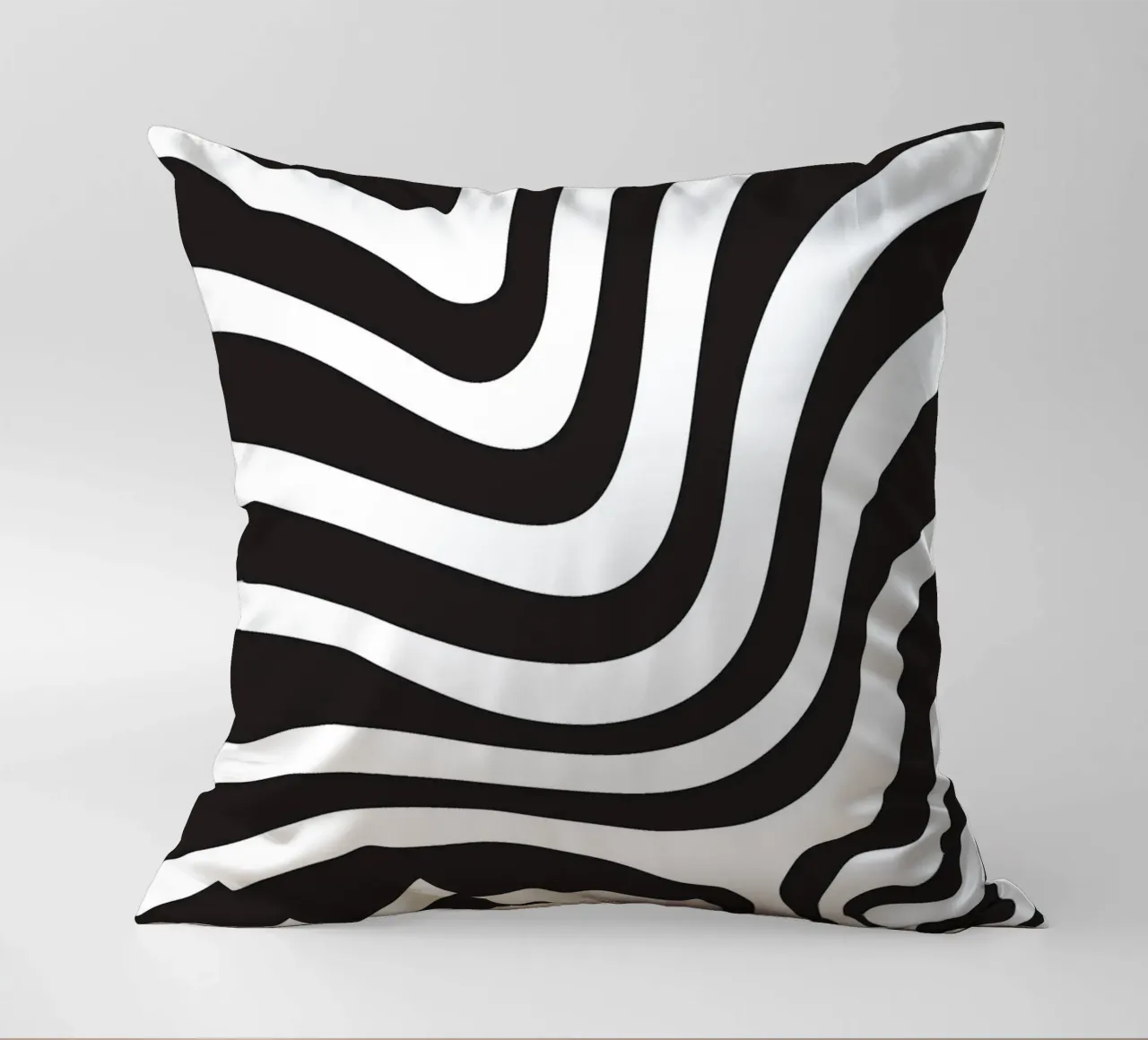 Linea strip twirl monocromatica cuscino da galihstudio