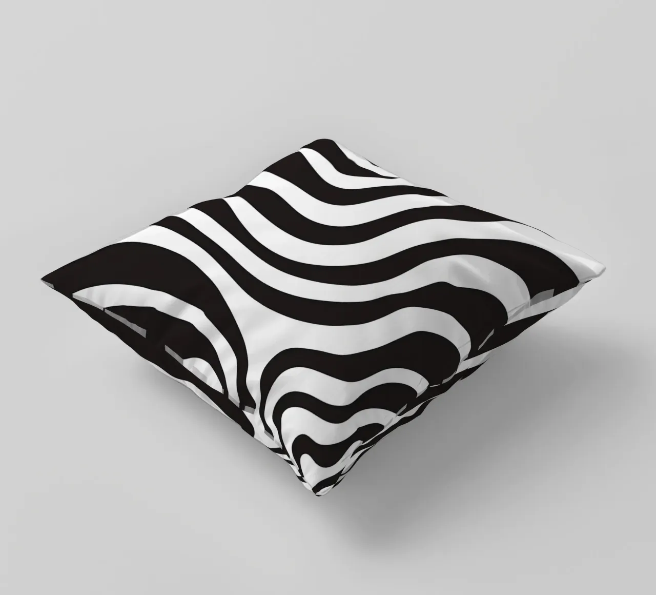 Linea strip twirl monocromatica cuscino da galihstudio