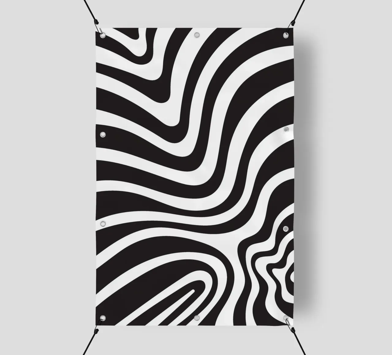 Linea strip twirl monocromatica telo in pvc da galihstudio