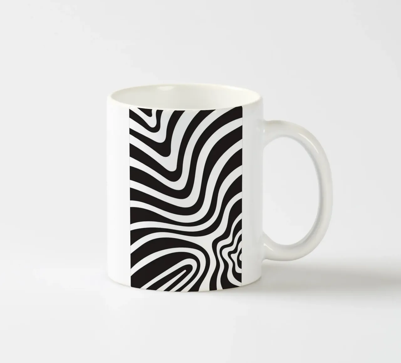 Linea strip twirl monocromatica tazza in ceramica da galihstudio