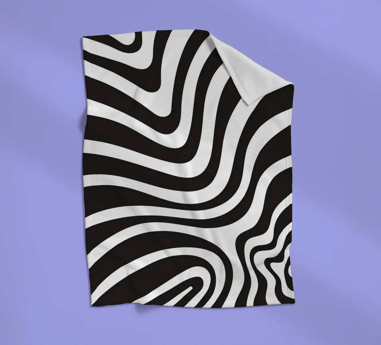 Linea strip twirl monocromatica coperta in pile da galihstudio