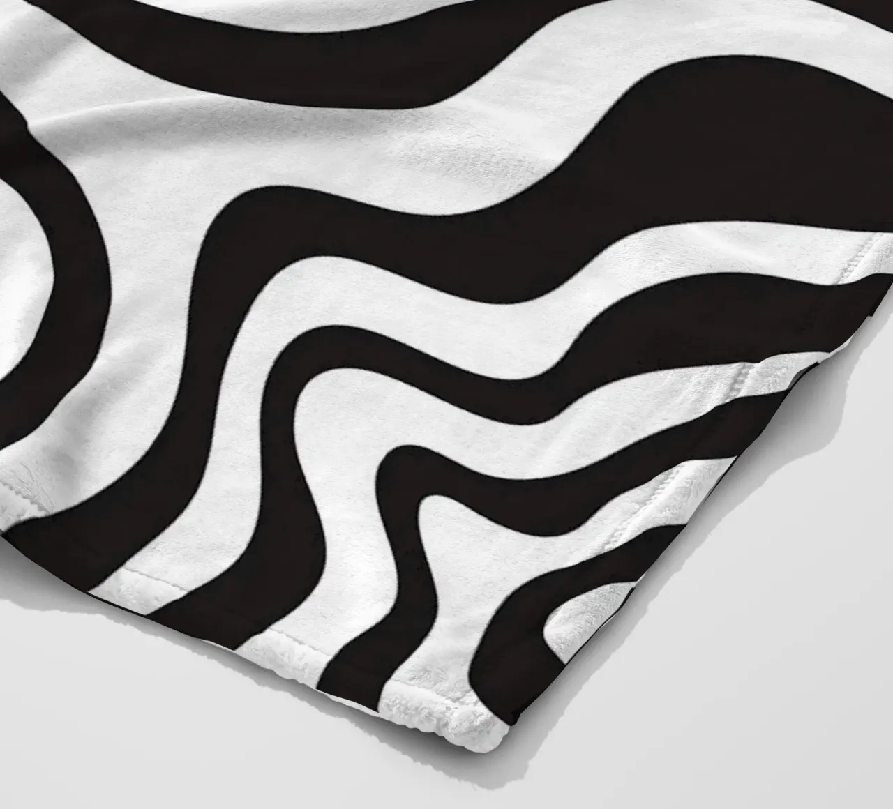 Linea strip twirl monocromatica coperta in pile da galihstudio