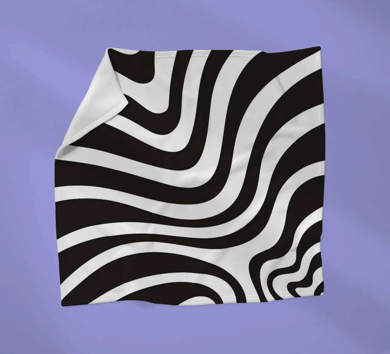 Linea strip twirl monocromatica coperta in pile da galihstudio
