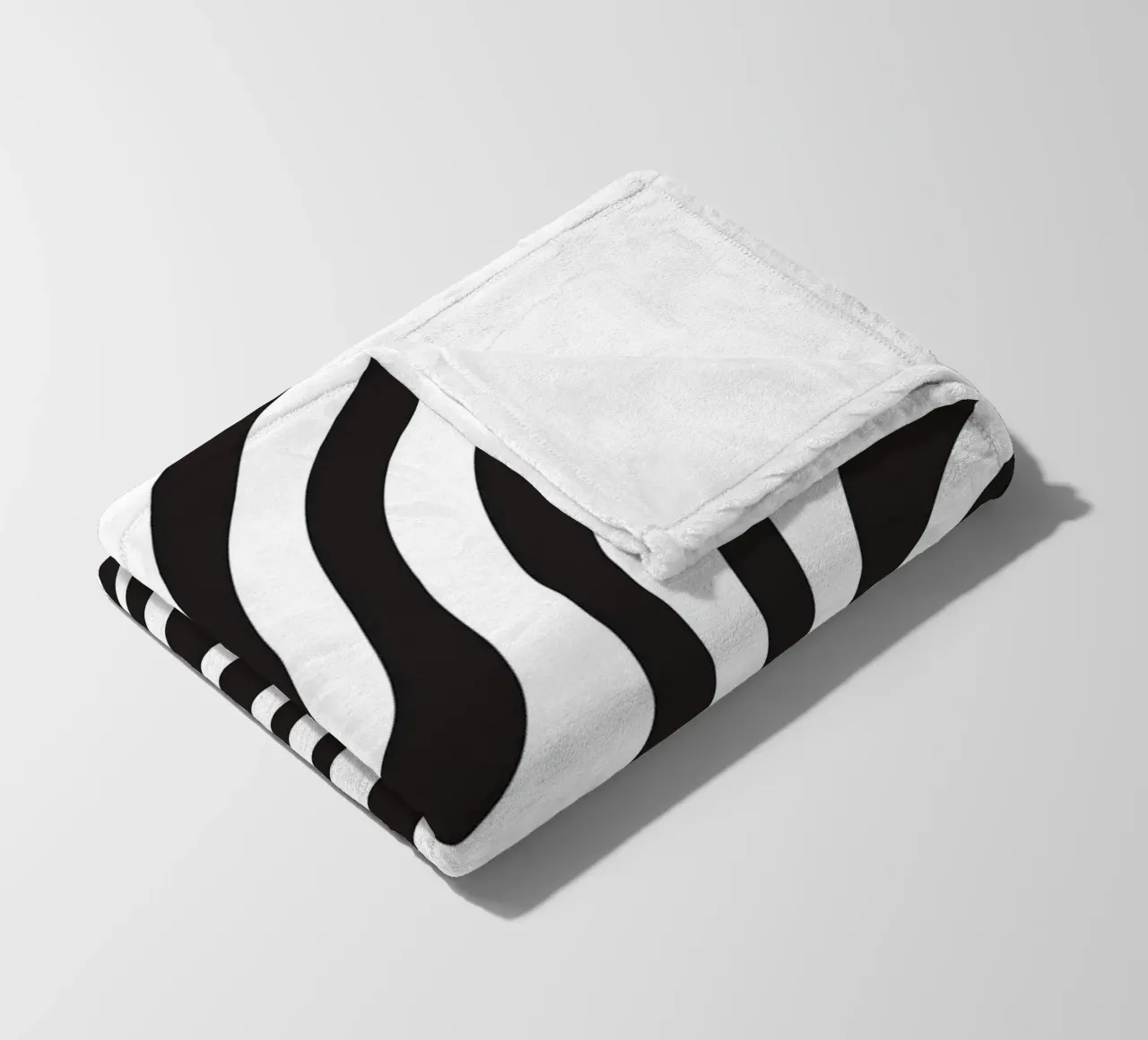 Linea strip twirl monocromatica coperta in pile da galihstudio