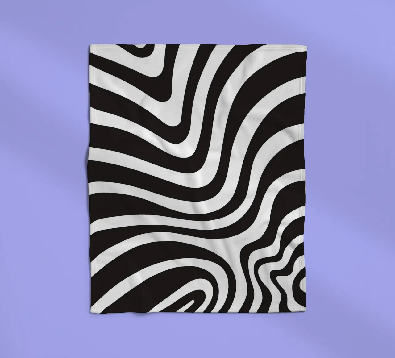 Linea strip twirl monocromatica coperta in pile da galihstudio