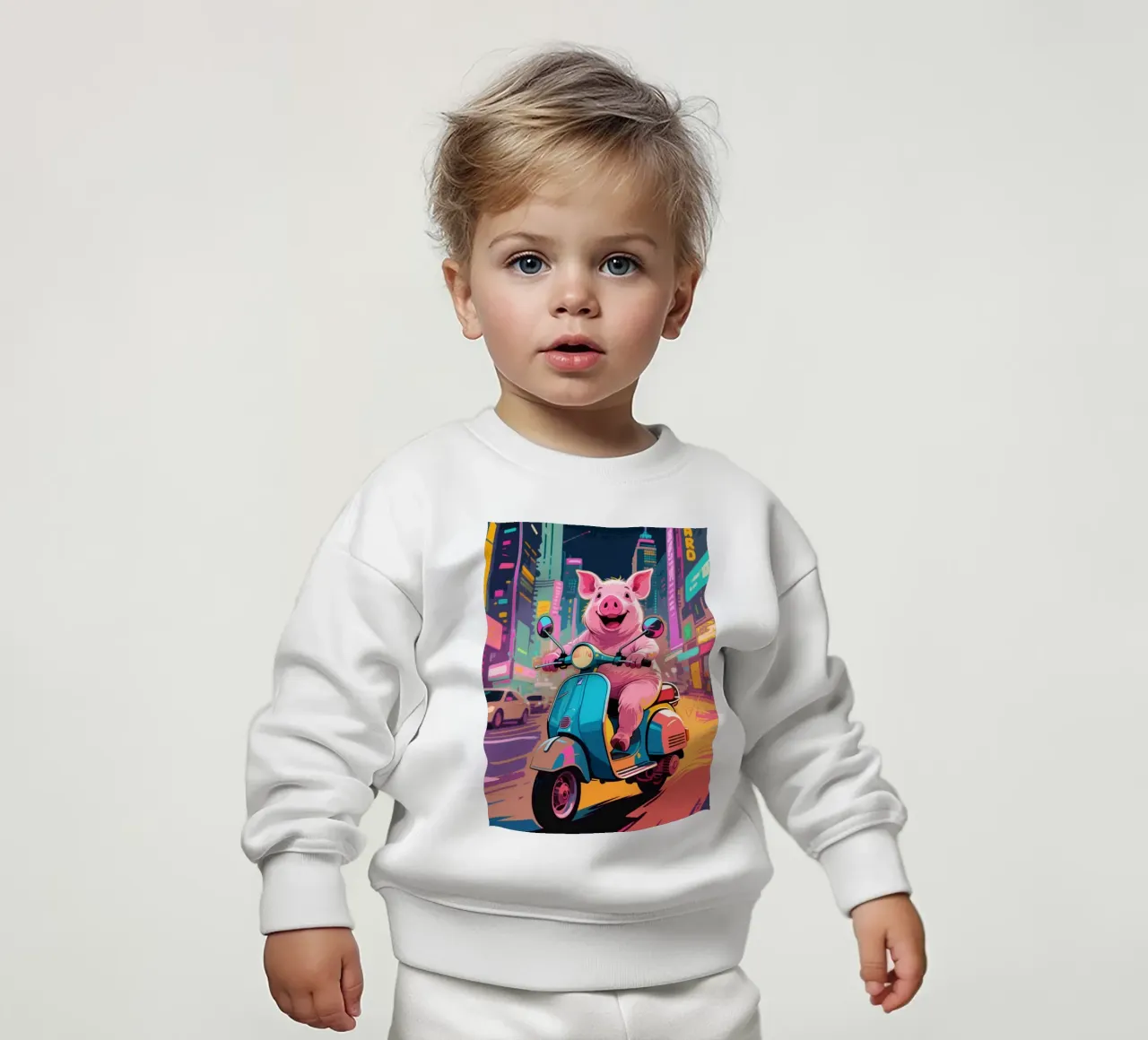 Piggy in viaggio felpa neonato da knowledge