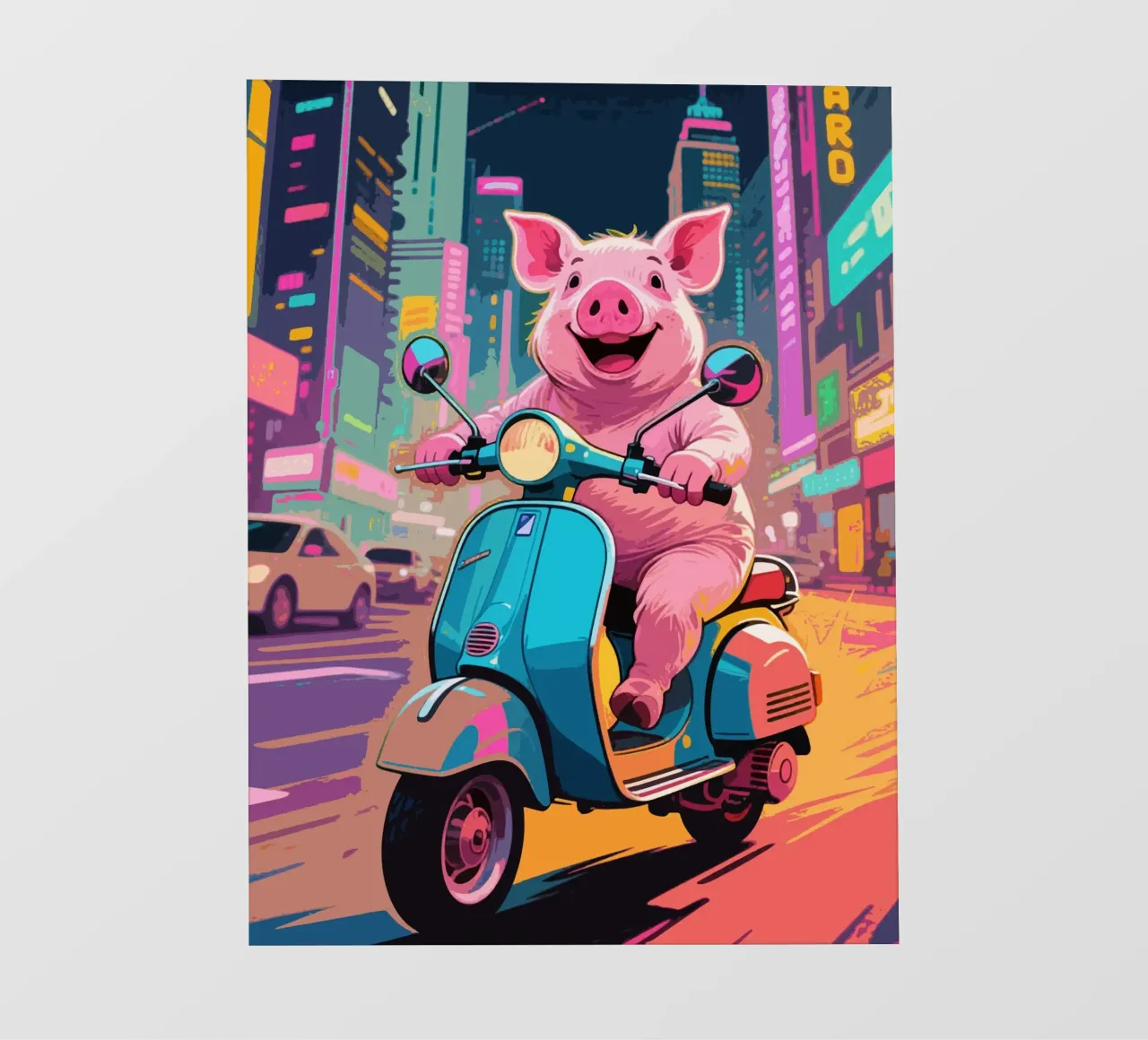 Piggy in viaggio pellicola backlit da knowledge