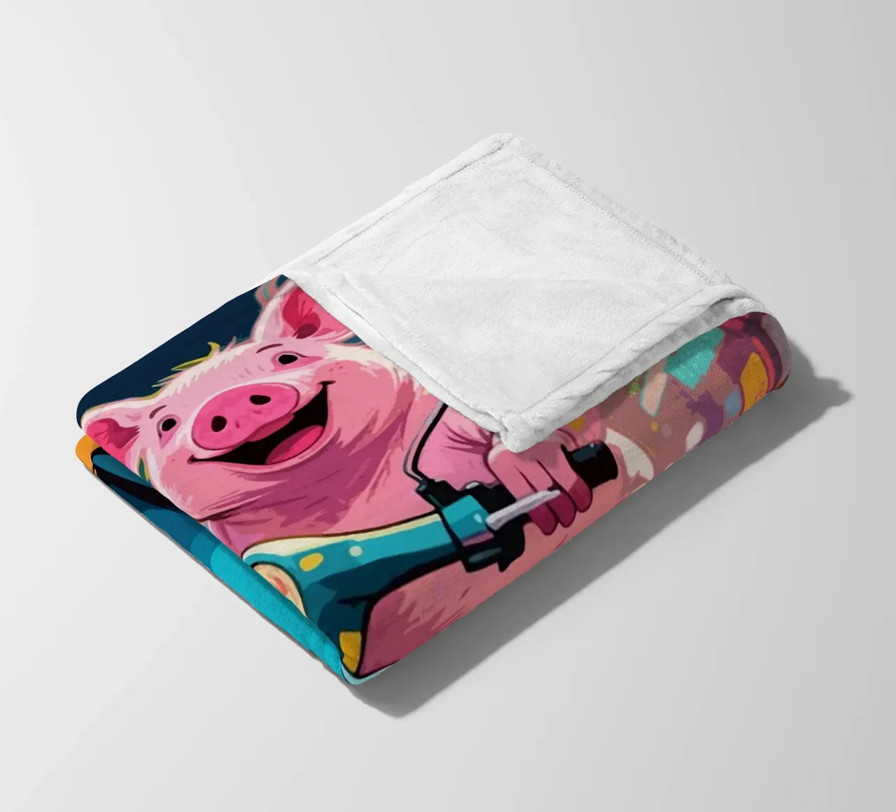 Piggy in viaggio coperta in pile da knowledge