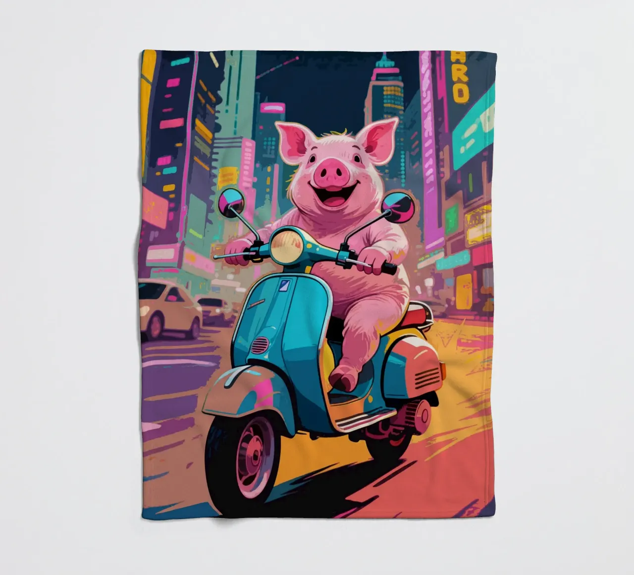 Piggy in viaggio coperta in pile da knowledge