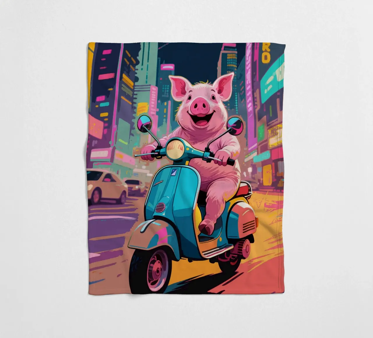 Piggy in viaggio coperta in pile da knowledge