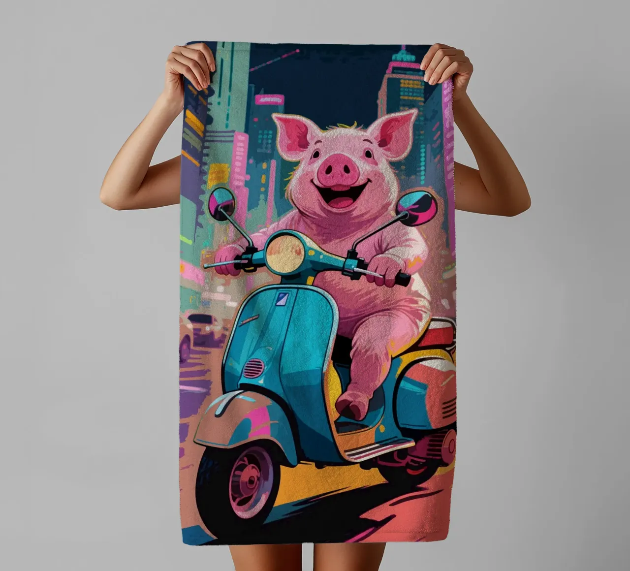 Piggy in viaggio asciugamano da bagno da knowledge