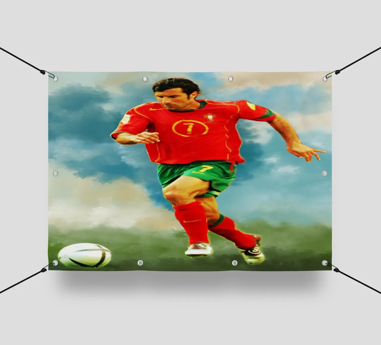 Luis Figo Portogallo leggendario calciatore telo in pvc da Lembayung art