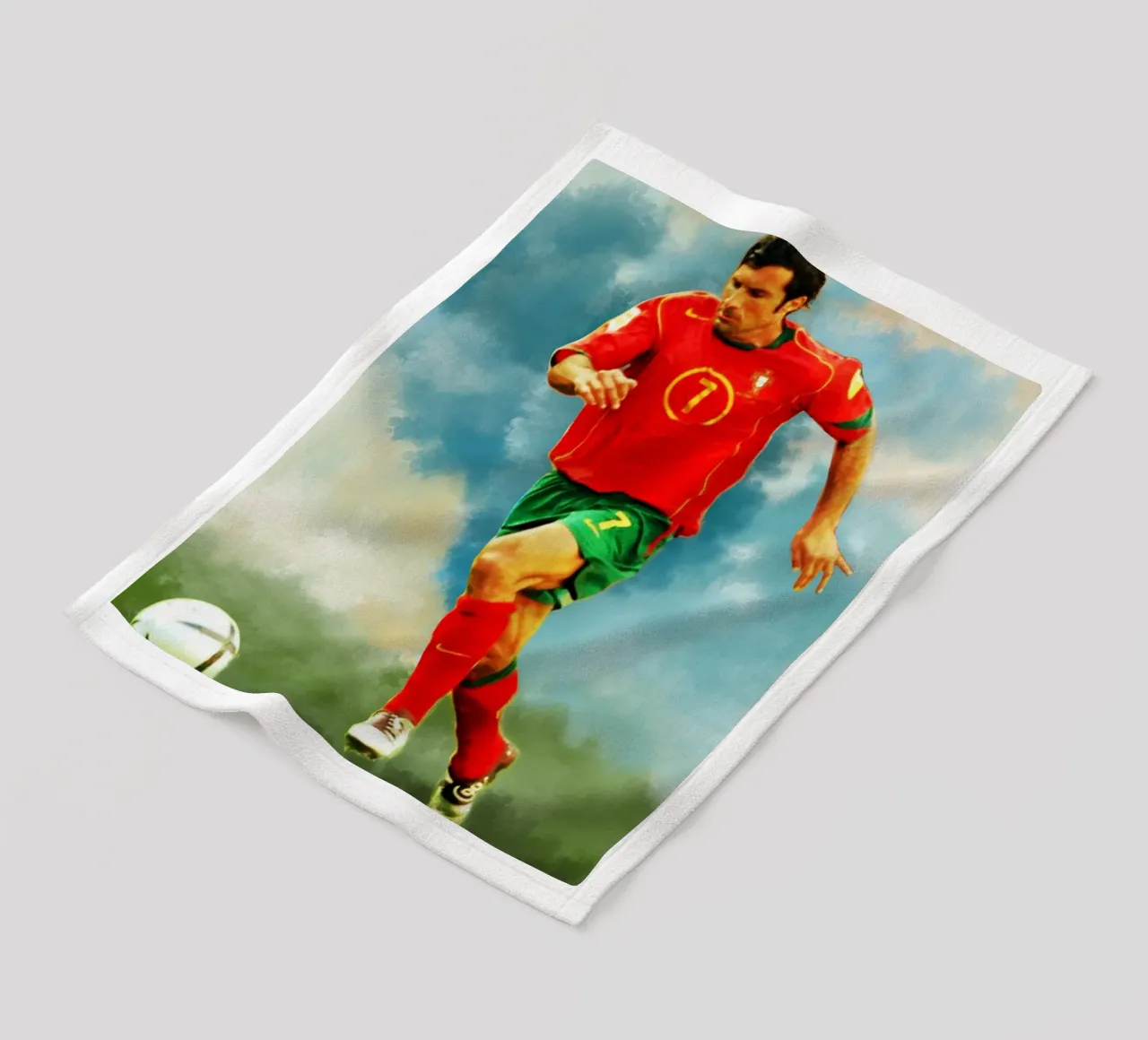 Luis Figo Portogallo leggendario calciatore coperta in pile da Lembayung art