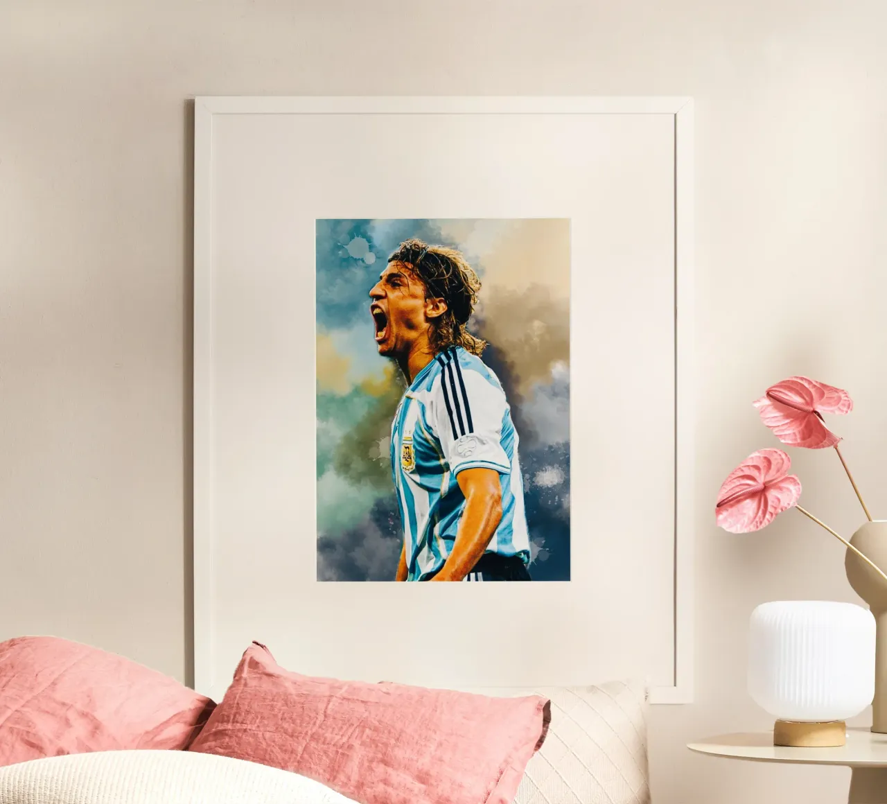 Hernan Crespo - Argentina poster con telaio in alluminio da Lembayung art