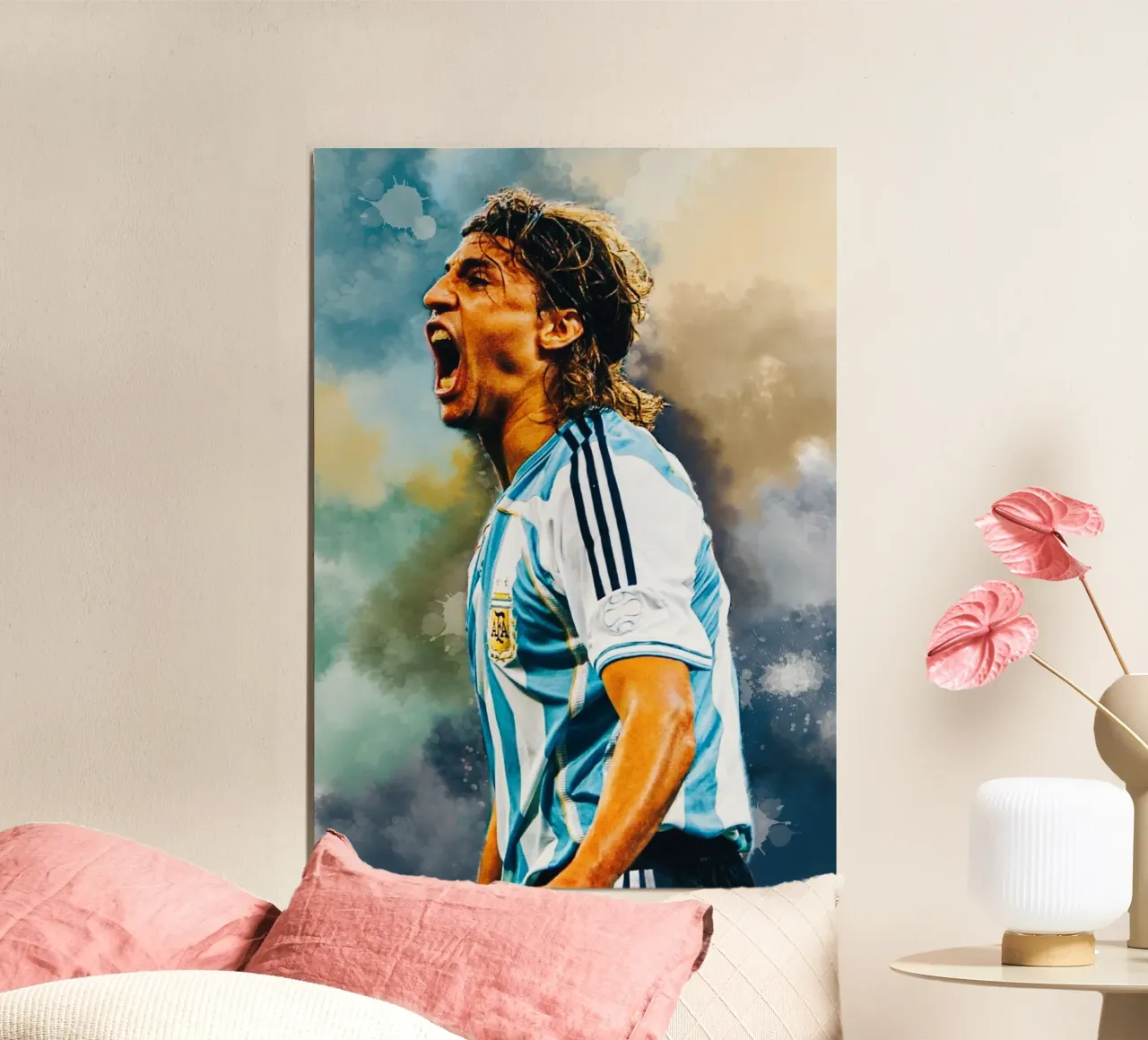 Hernan Crespo - Argentina poster con telaio in alluminio da Lembayung art