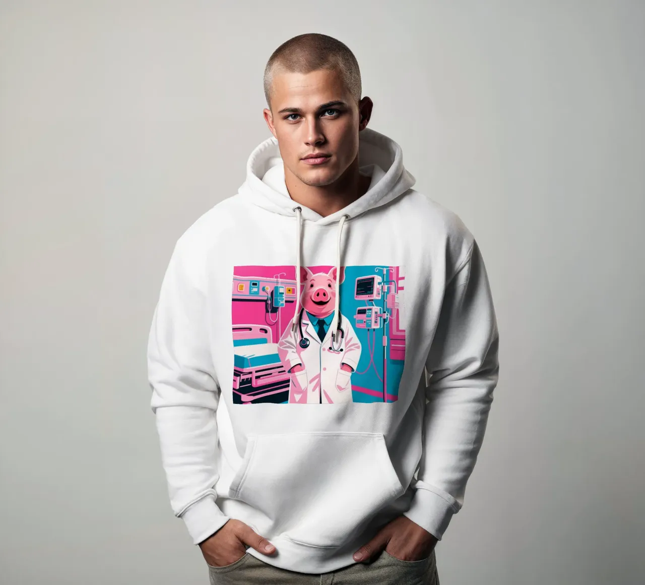 Dottor Piggy felpa con cappuccio da knowledge