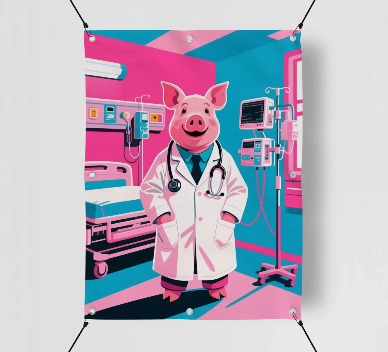 Dottor Piggy telo in pvc da knowledge