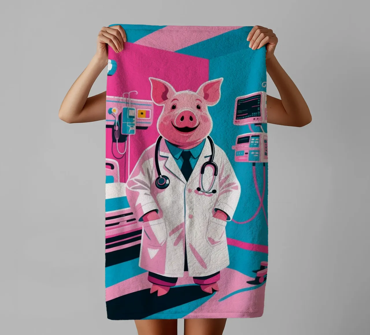 Dottor Piggy asciugamano da bagno da knowledge