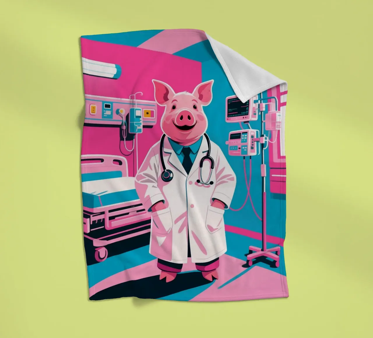 Dottor Piggy coperta in pile da knowledge