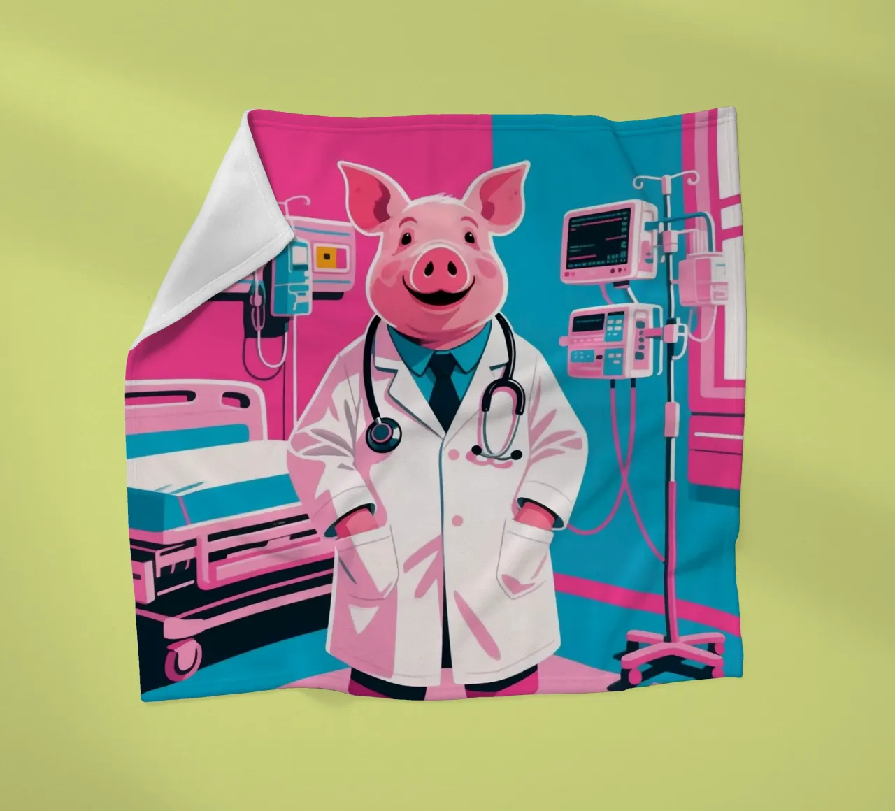 Dottor Piggy coperta in pile da knowledge